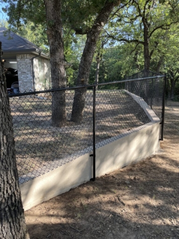 Chainlink Fence being installed